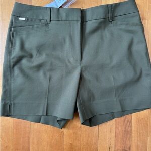 White House Black Market Olive Green Tailored Shorts